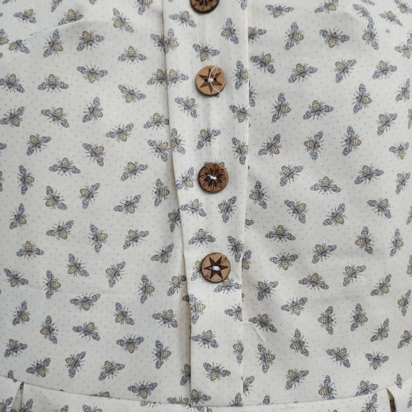 Tea Length White Cotton Dress - Picture 2 of 2